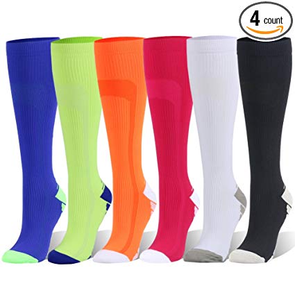 NEXT LOOK Compression Socks For Women & Men - 20-25mmHg - 1 to 6 Pairs ...